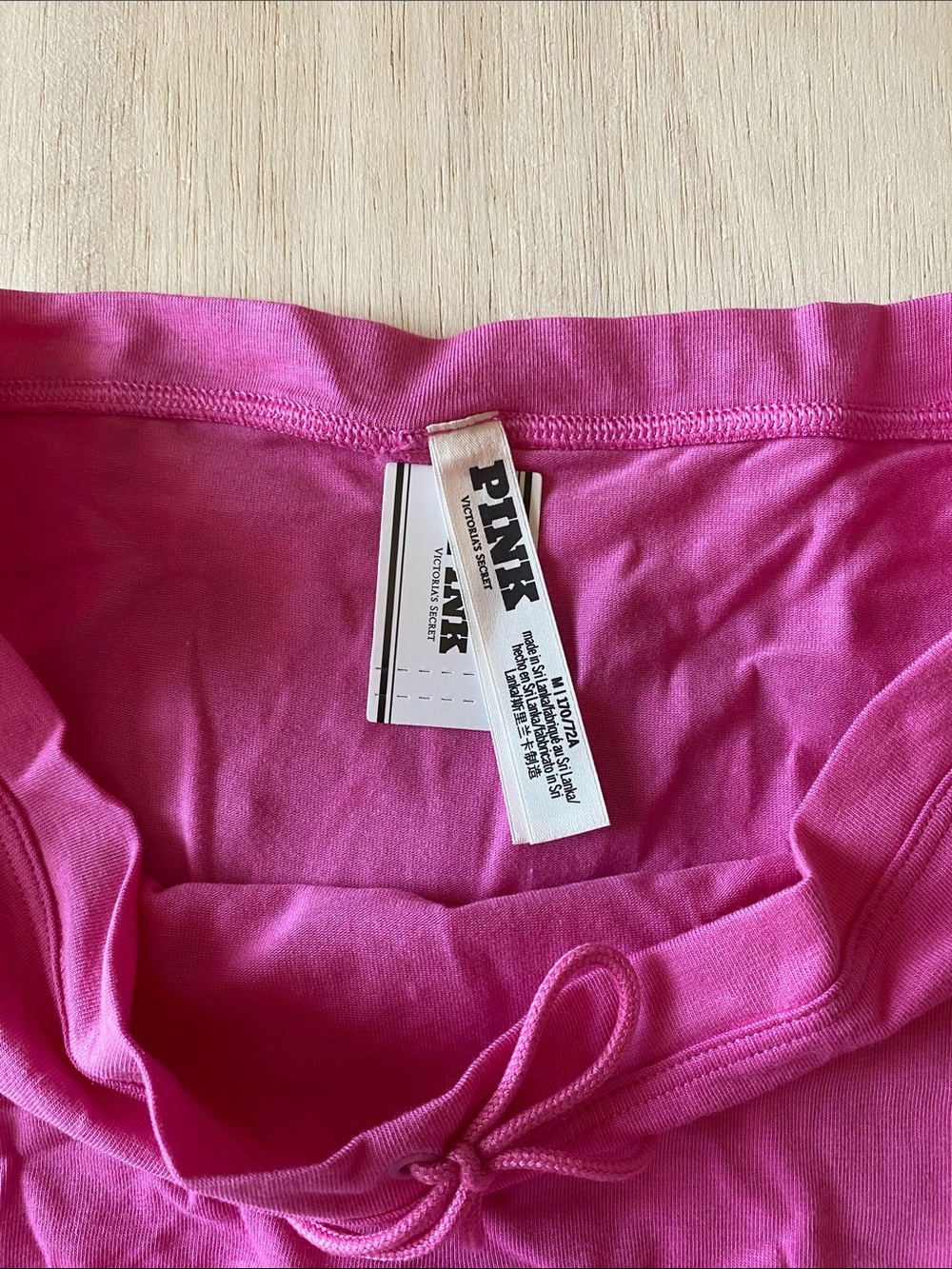 PINK Victoria's Secret Bright Pink Shorts with Silver Foil Logo - Picture 4 of 6